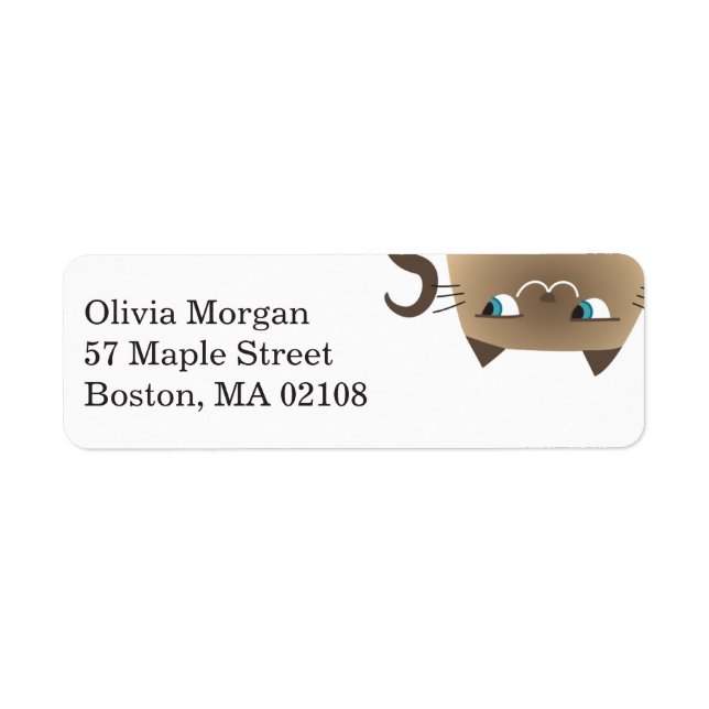 Siamese Cat Return Address (Front)