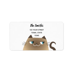 Siamese Cat Return Address Label