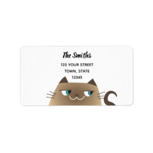 Siamese Cat Return Address Label