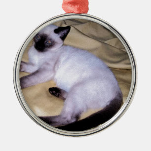 Siamese cat sandstone animal art pet cute kitty metal tree decoration