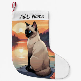 Siamese Cat Small Christmas Stocking