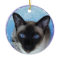 SIAMESE CAT -STRIKING BLUE EYES Christmas Ornament