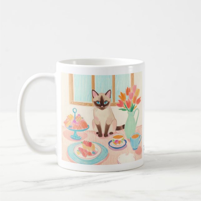 Siamese Cat & Sweat Treats Mug (Left)