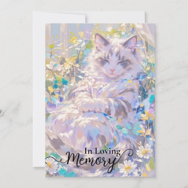 Siamese cat sympathy card (Front)