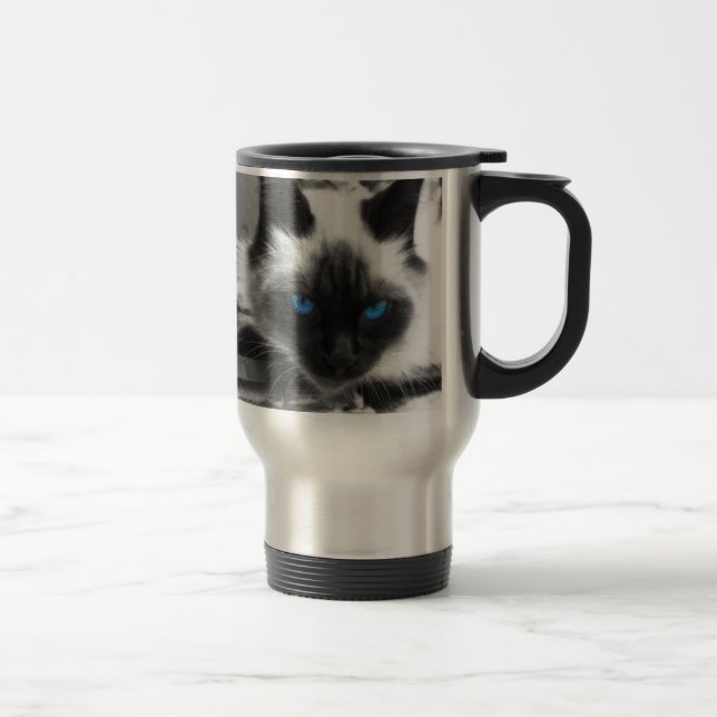 Siamese Cat Travel Mug (Right)