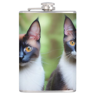 Siamese Cat Twins, Hip Flask
