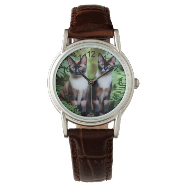 Siamese Cat Twins, Ladies Watch (Front)