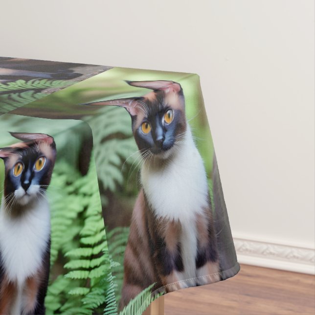 Siamese Cat Twins, Tablecloth (In Situ)
