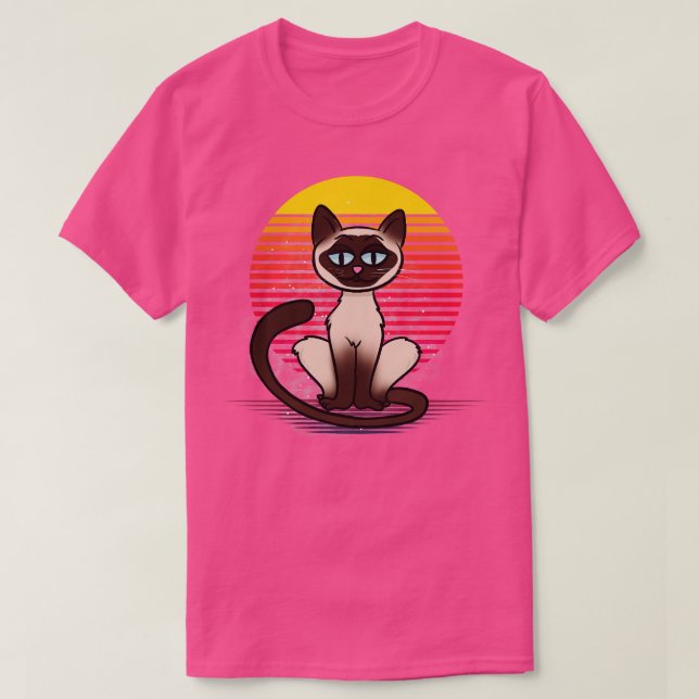 Siamese Cat Vapour T-Shirt (Design Front)