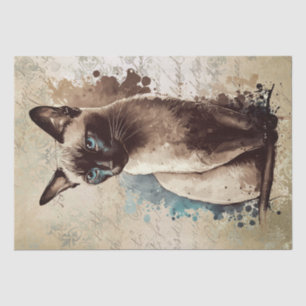 Siamese Cat Watercolor Tissue Paper