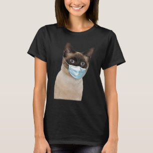 Siamese Cat Wearing Cat Face Mask Love Siamese 1 T-Shirt