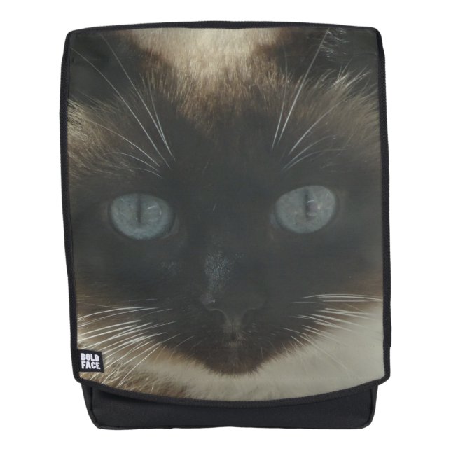 Siamese Cat with Blue Eyes Adult Backpack (Front)