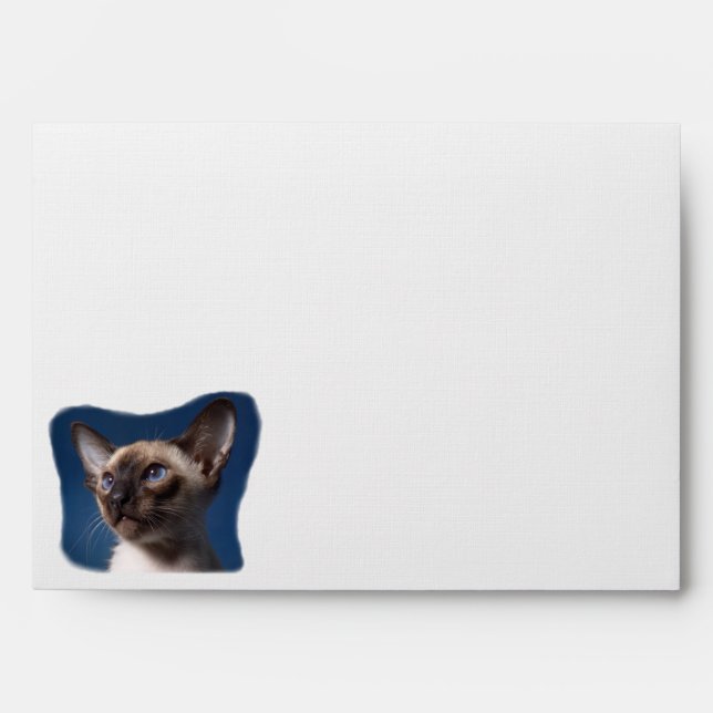 Siamese Cat with Blue Eyes Envelope (Front)