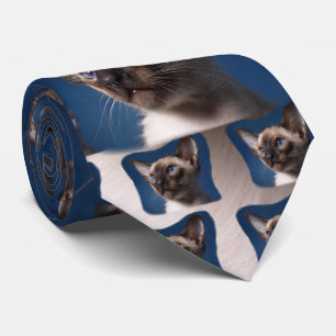 Siamese Cat with Blue Eyes Tie