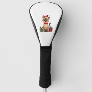 Siamese Cat Xmas Holiday Santa Siamese Cat Christm Golf Head Cover