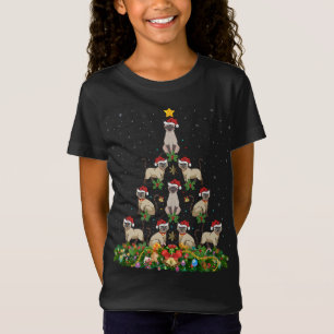 Siamese Cat Xmas Tree Gift Santa Hat Siamese Cat C T-Shirt