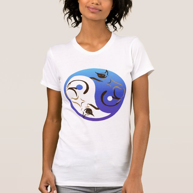 Siamese Cat Yin and Yang T-Shirt (Front)