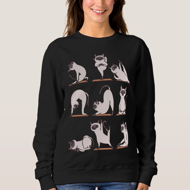 Siamese Cat Yoga Sweatshirt (Front)
