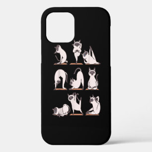 Siamese Cat Yoga T-Shirt iPhone 12 Case