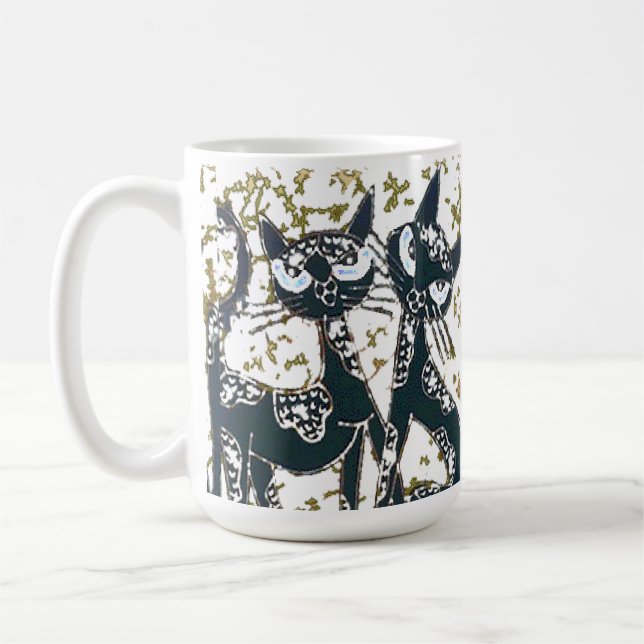 Siamese Cats Coffee Mug (Left)