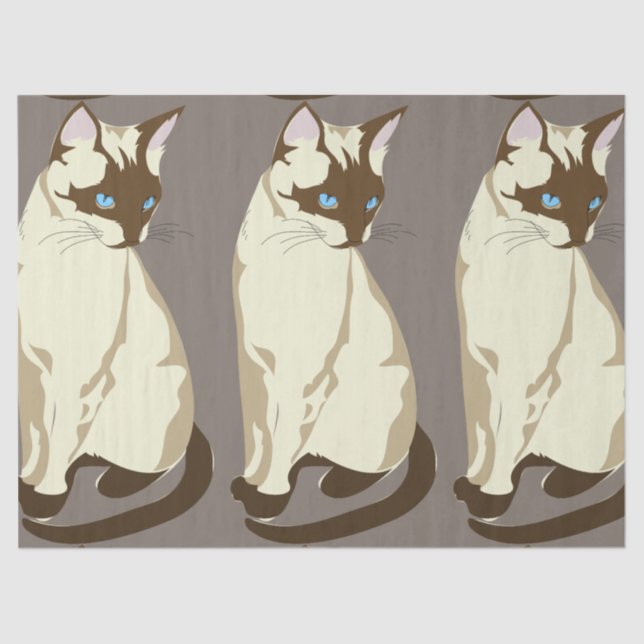 Siamese cats tissue paper (Front)