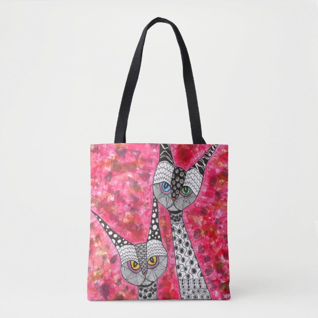 Siamese Cats Tote Bag (Front)