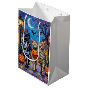 Siamese Cats Trick-or-Treating Halloween Costumes Medium Gift Bag