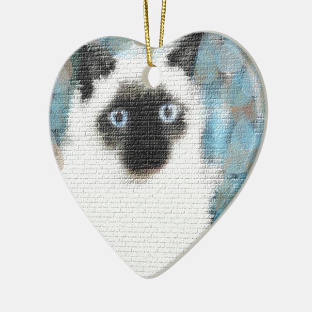 Siamese Ceramic Tree Decoration (Left)