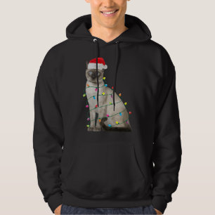 Siamese Christmas Xmas Cat Hoodie