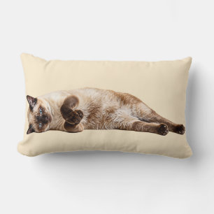 Siamese Cozy Cat Lumbar Cushion