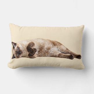 Siamese Cozy Cat Lumbar Cushion