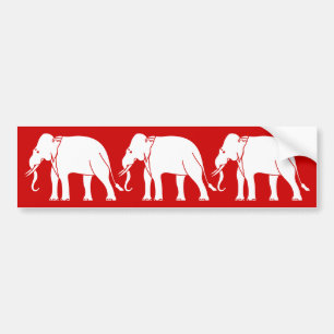 Siamese Elephant Bumper Sticker