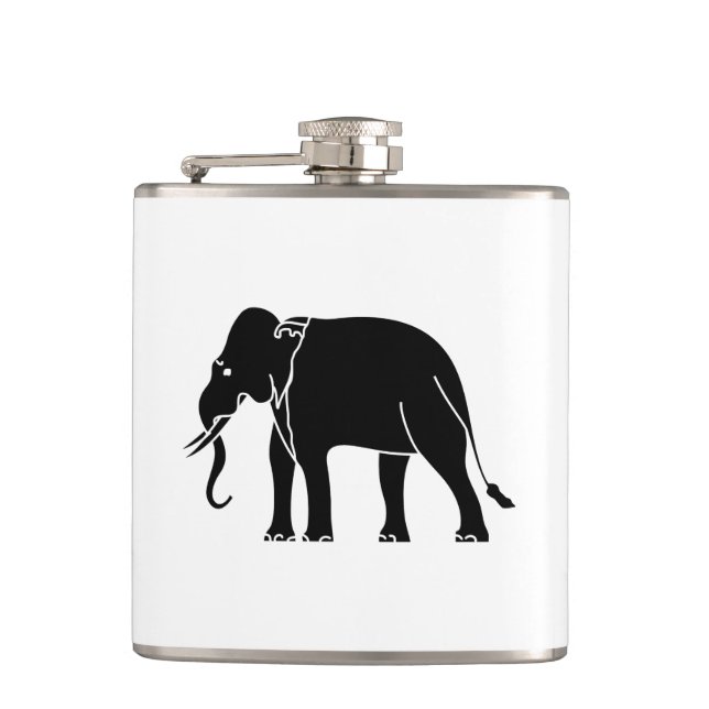 Siamese Elephant Hip Flask (Front)