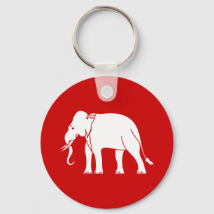 Siamese Elephant Key Ring