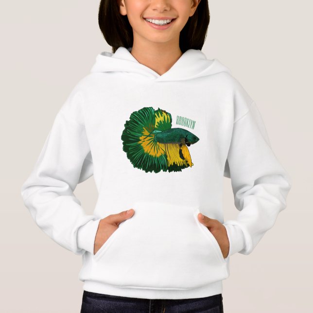Siamese fighting fish cartoon illustration (Front)