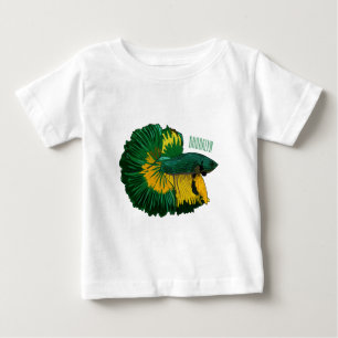 Siamese fighting fish cartoon illustration baby T-Shirt