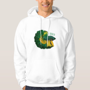 Siamese fighting fish cartoon illustration hoodie