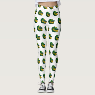 Siamese fighting fish cartoon illustration leggings