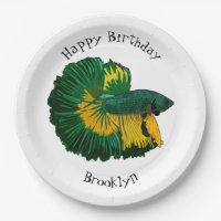 Siamese fighting fish cartoon illustration