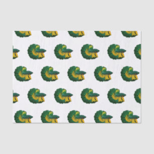 Siamese fighting fish cartoon illustration tissue paper