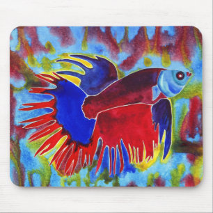 Siamese Fighting Fish design N2 mousepad