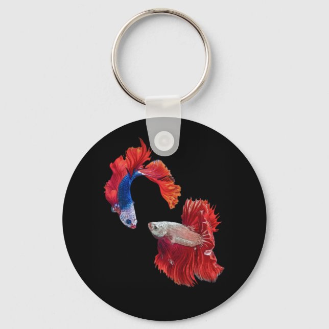 Siamese Fighting Fish Key Ring (Front)