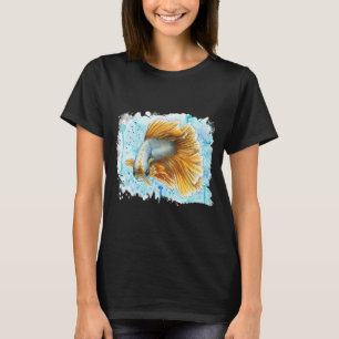 Siamese fighting fish orange with background T-Shirt