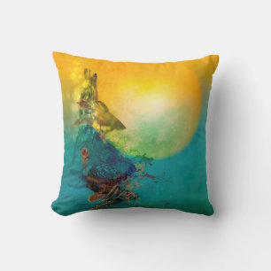 Siamese Fighting Fish UNDER THE WATERFALL Cushion