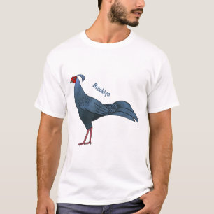 Siamese fireback bird cartoon illustration  T-Shirt