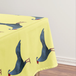 Siamese fireback bird cartoon illustration tablecloth
