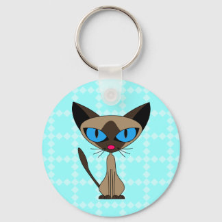 Siamese If You Please Keychain - Blue