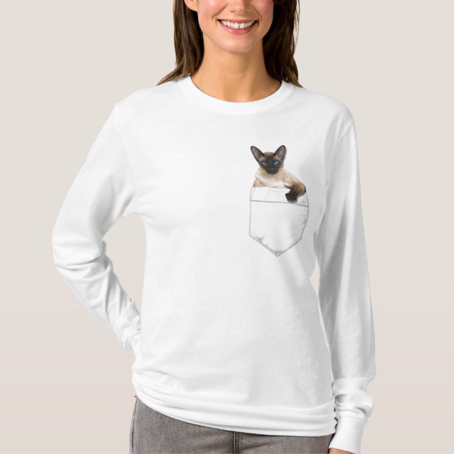 Siamese In Your Pocket T-Shirt (Front)
