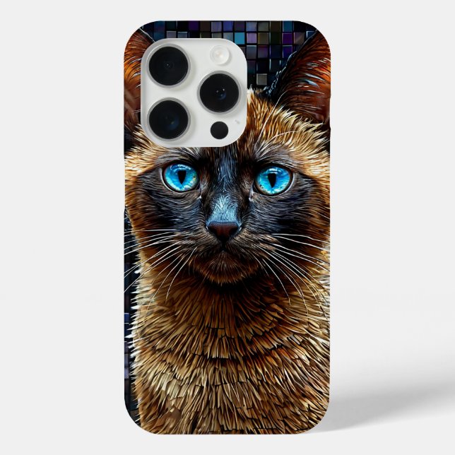 Siamese Kitten Animal Design, Cute Pet Cat Case-Mate iPhone Case (Back)