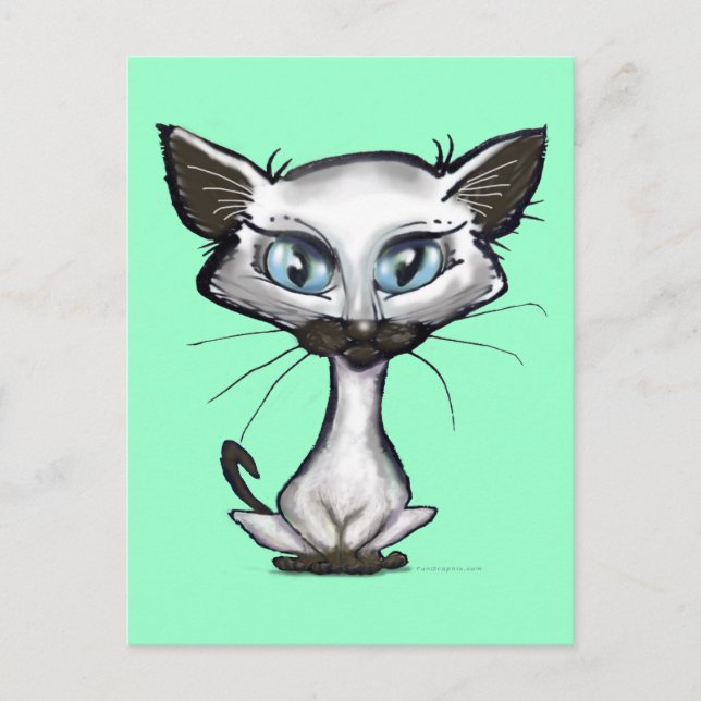 Siamese Kitten Postcard (Front)
